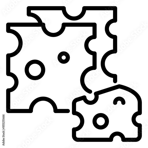 Cheese icon, line icon style