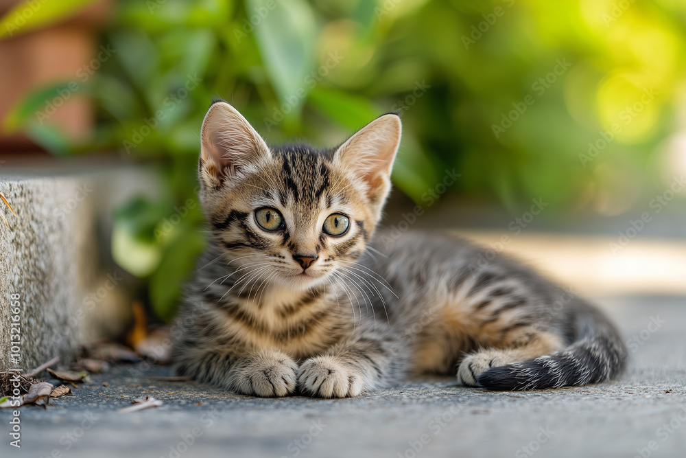 Fototapeta premium Adorable and Cute Kitten Background