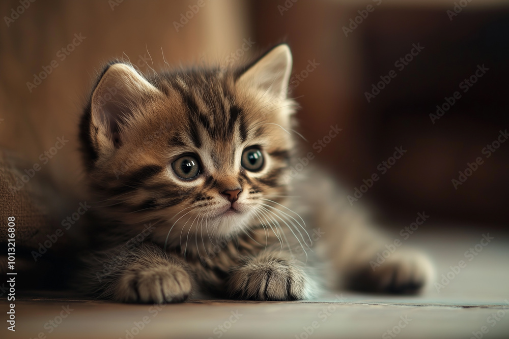 Fototapeta premium Adorable and Cute Kitten Background