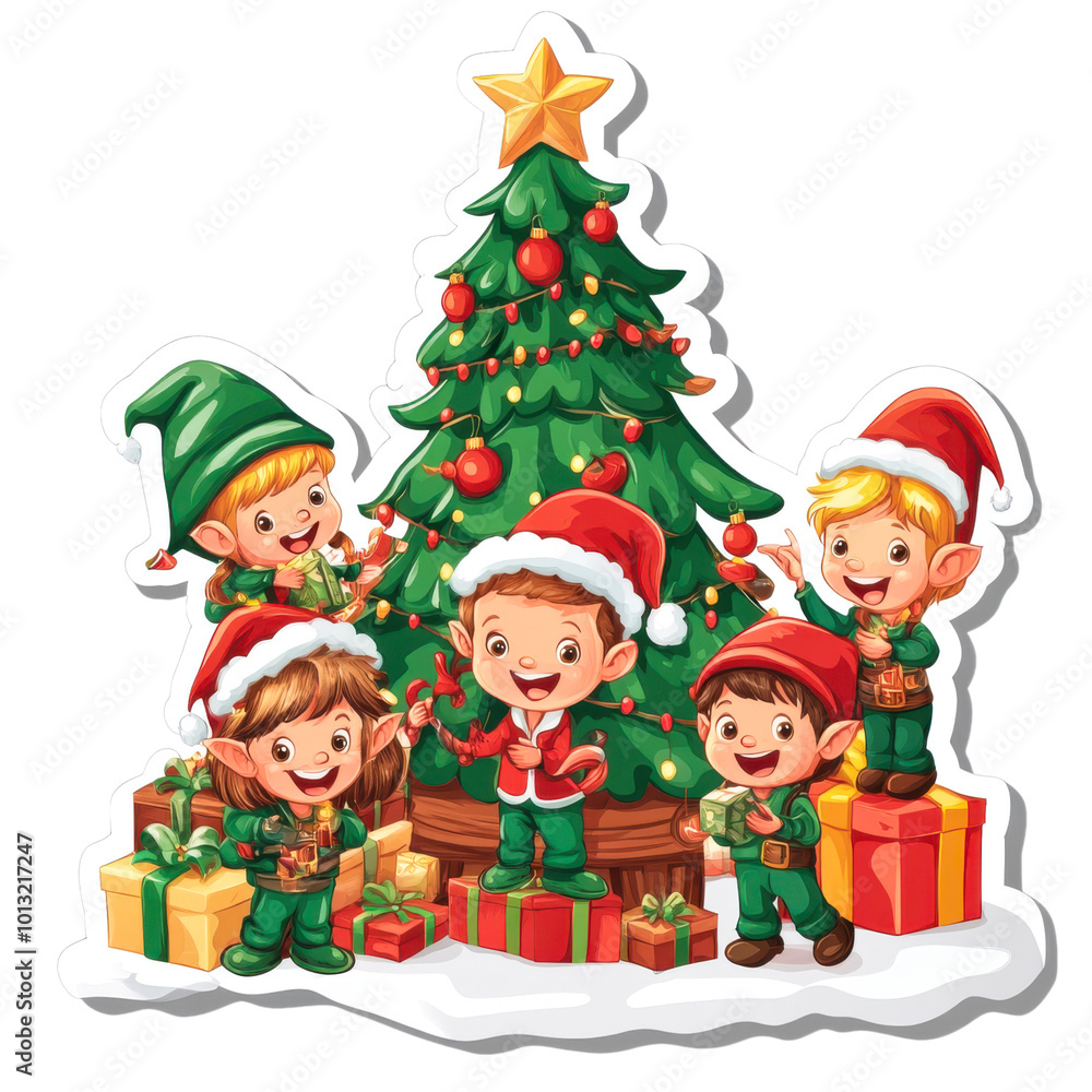 Cute Christmas Characters Icon Cute Christmas Characters Icon