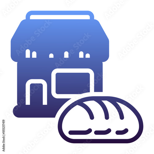 Bakery icon, gradient icon style