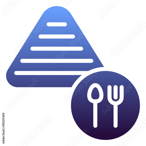 Food icon, gradient icon style