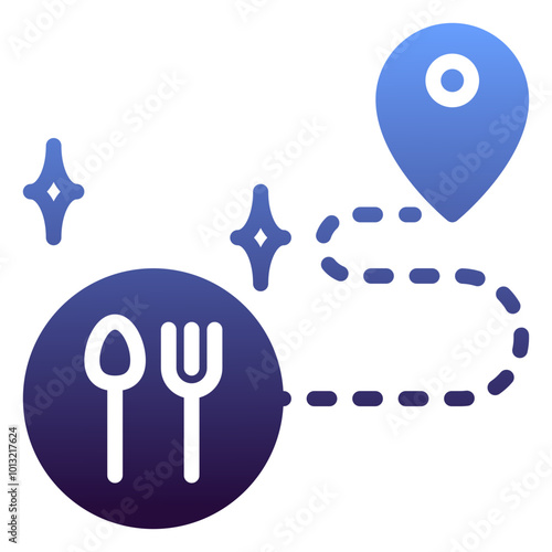 Delivery icon, gradient icon style