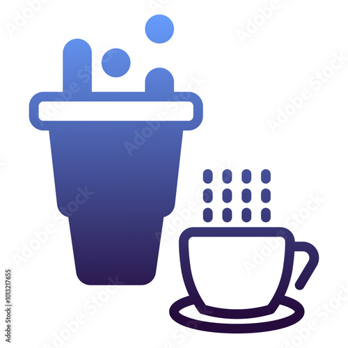 Cup icon, gradient icon style