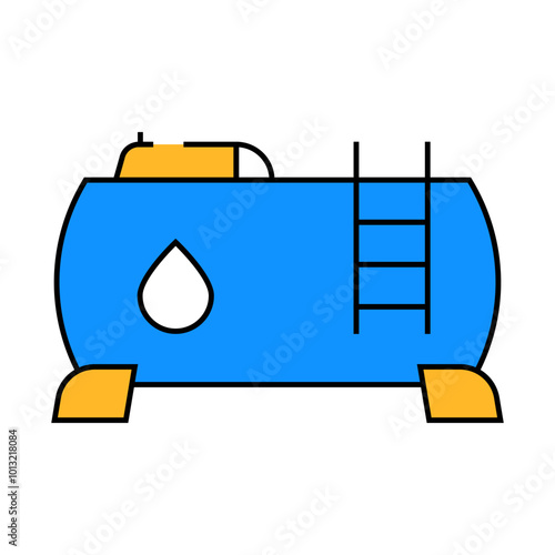 water building material line icon vector. water building material sign. isolated symbol illustration