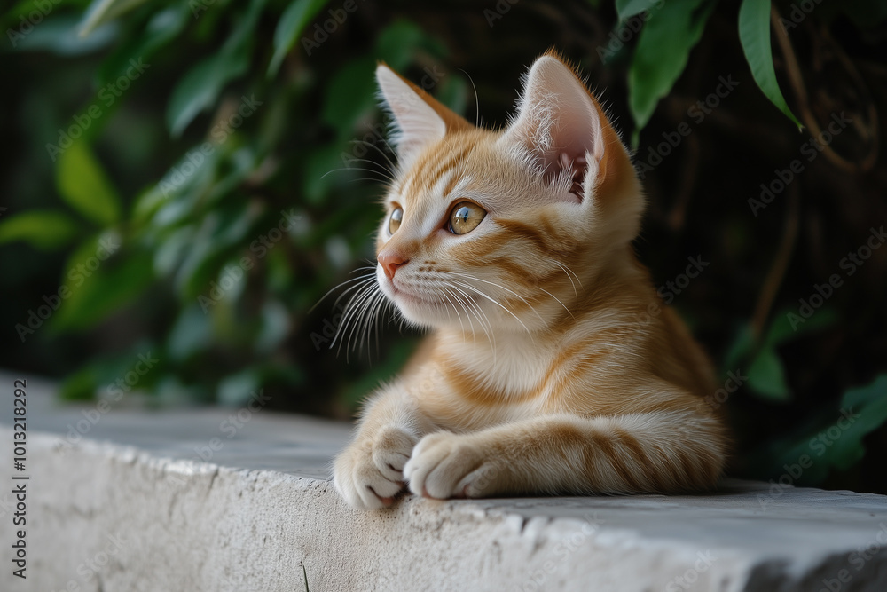 Obraz premium Adorable and Cute Kitten Background