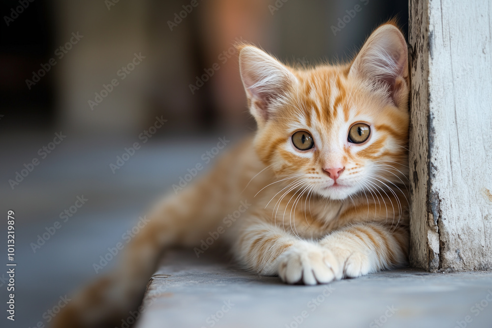 Adorable and Cute Kitten Background Adorable and Cute Kitten Background