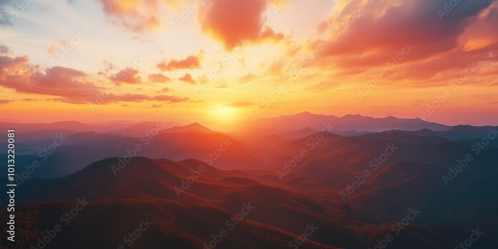 Mountain sunset Mountain sunset