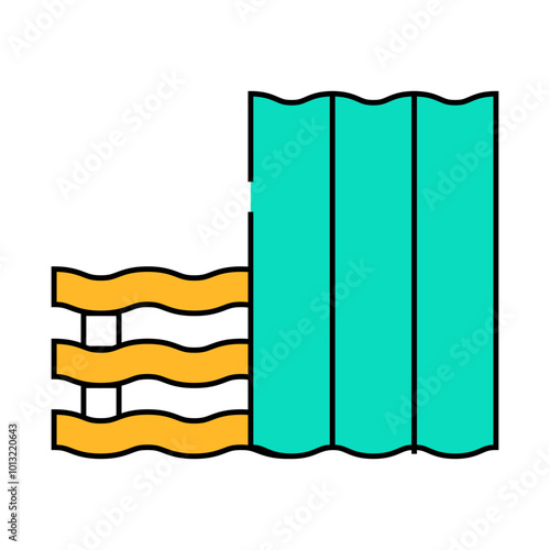 roofing material building material line icon vector. roofing material building material sign. isolated symbol illustration