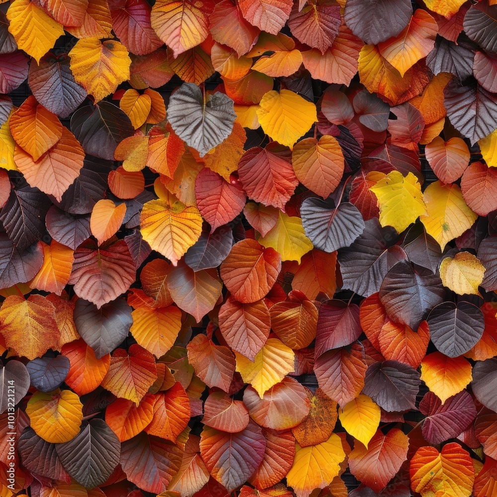 Small leaves forming a dense autumn wall, rich colors, soft light, capturing the warmth and beauty of fall. Small leaves forming a dense autumn wall, rich colors, soft light, capturing the warmth and beauty of fall.
