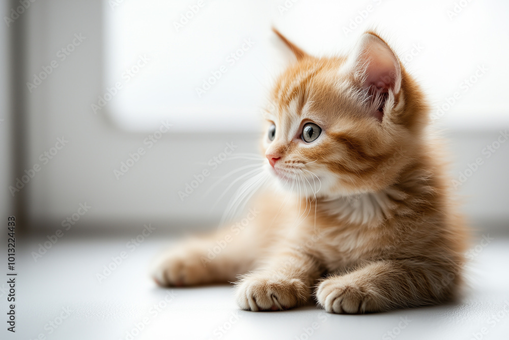 Fototapeta premium Adorable and Cute Kitten Background