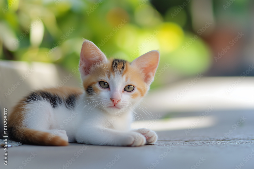 Fototapeta premium Adorable and Cute Kitten Background