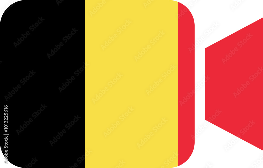 Naklejka premium Belgium flag on Video Call
