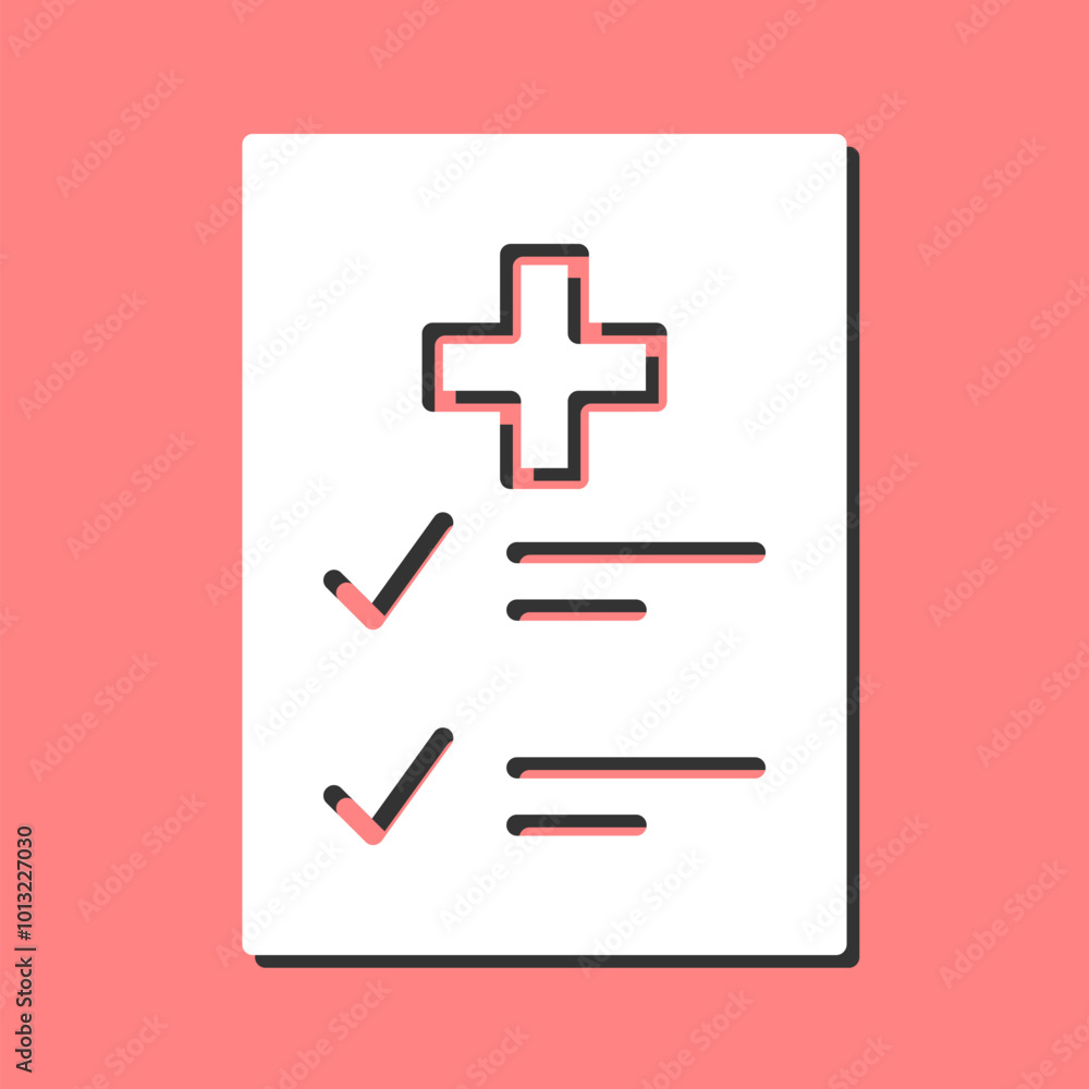 Obraz premium Medical Examination List Vector Icon