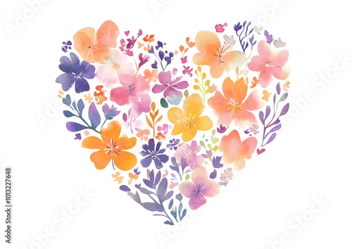 heart made of flowers