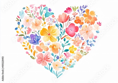 heart made from flowers