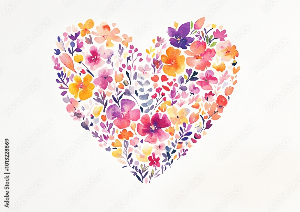 heart made of colorful flowers heart made of colorful flowers