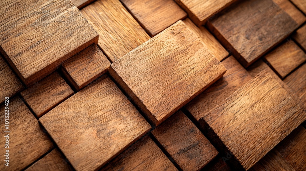 A close up of wooden blocks with a wood grain pattern A close up of wooden blocks with a wood grain pattern