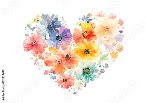 heart made of flowers