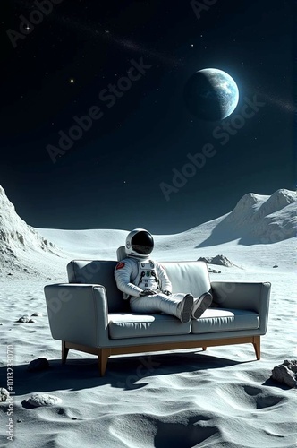 astronaut on the moon