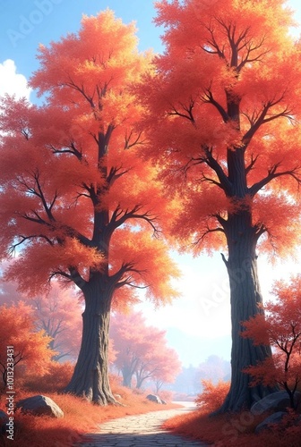 tree in the sunset