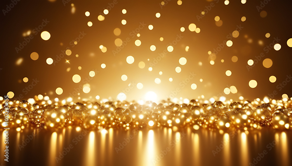 Naklejka premium golden light effects scattered white background ideal festive designs