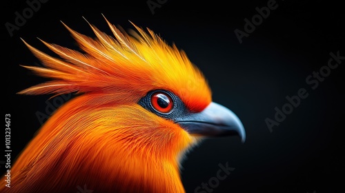 Vibrant Bird of Paradise Portrait in Hyper Realism photo