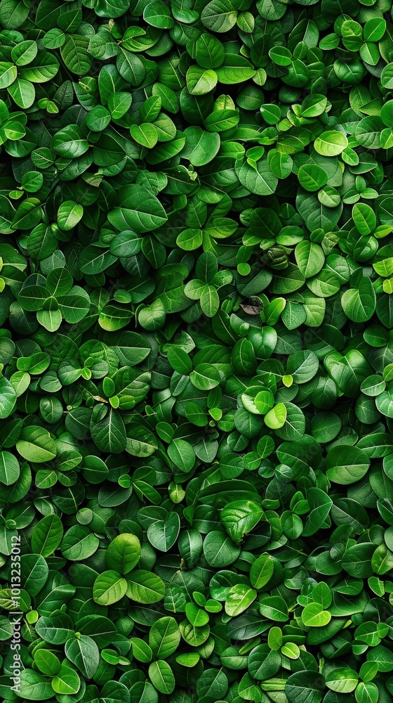 Close-up of a tiny leaf wall, overlapping leaves creating a dense, textured surface, rich greens perfect for eco-friendly themes. Close-up of a tiny leaf wall, overlapping leaves creating a dense, textured surface, rich greens perfect for eco-friendly themes.