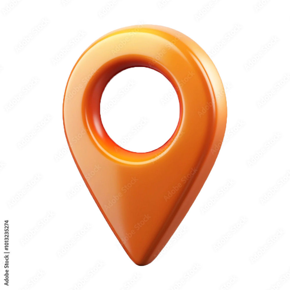 A map pointer 3d icon cartoon style isolated on a transparent background A map pointer 3d icon cartoon style isolated on a transparent background