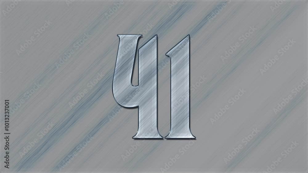 3D Glass effect number design of 41, glassy background. 3D Glass effect number design of 41, glassy background.