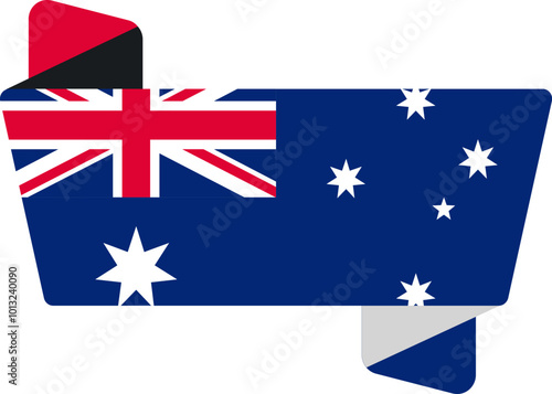 Folded Icon of AUSTRALIA Flag