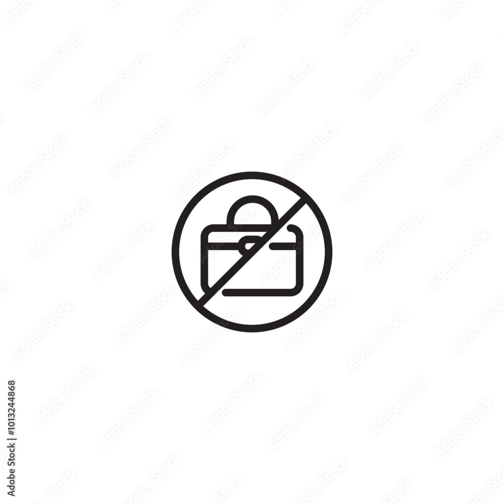 No briefcase icon. Briefcase prohibited. Work bag not allowed. Briefcase icon. No briefcase icon. Briefcase prohibited. Work bag not allowed. Briefcase icon.