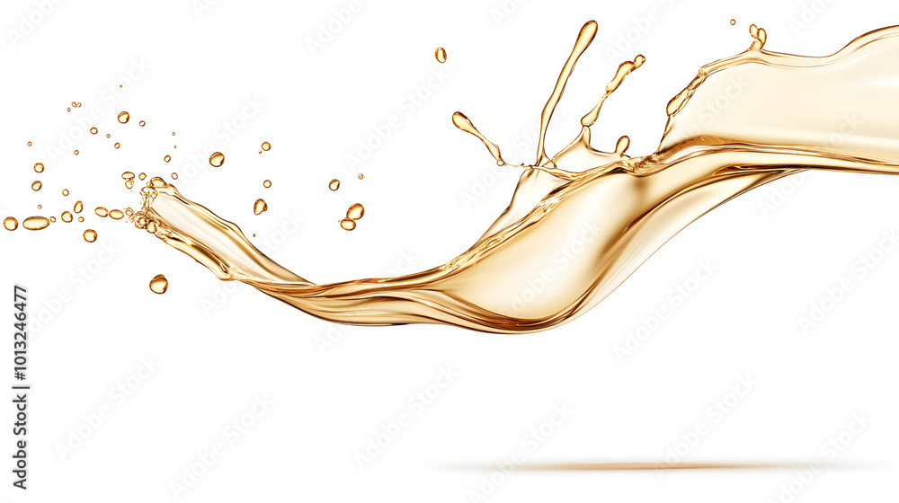 Fototapeta premium Flaxseed oil splash dynamic liquid element