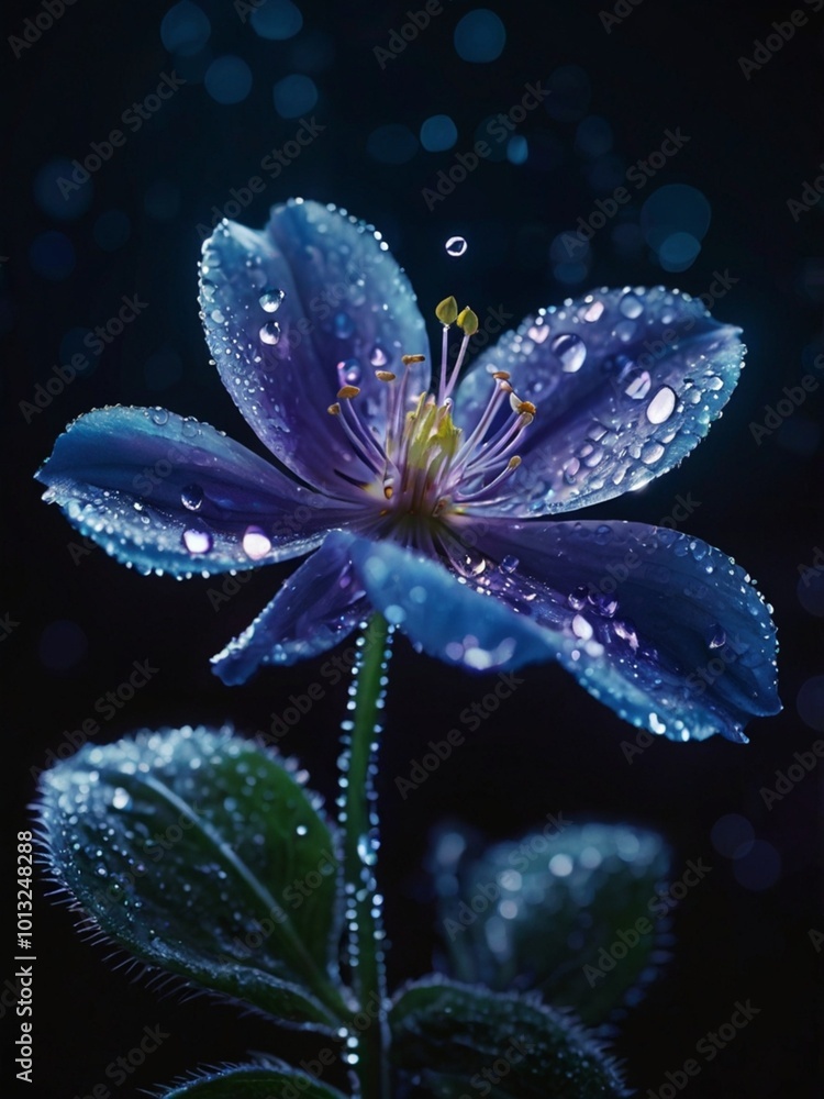 a flower that reflects the beautiful light of the moonlight blooming at night a flower that reflects the beautiful light of the moonlight blooming at night