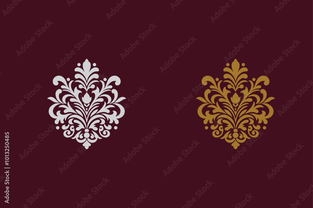 Damask graphic ornament vector, wedding card design element, card design ,printed design Damask graphic ornament vector, wedding card design element, card design ,printed design