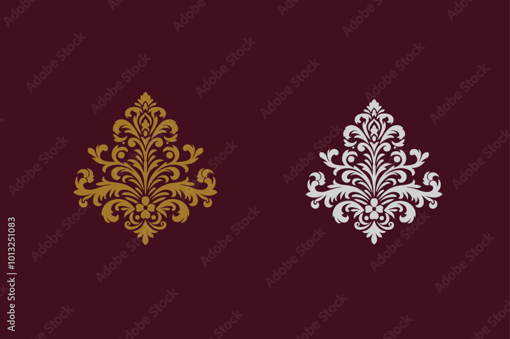 Damask graphic ornament vector, wedding card design element, card design ,printed design Damask graphic ornament vector, wedding card design element, card design ,printed design
