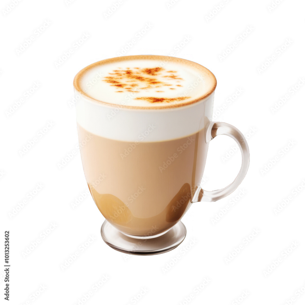 Fototapeta premium Morning Cup of Coffee with Creamy Milk for Cafe Vibes