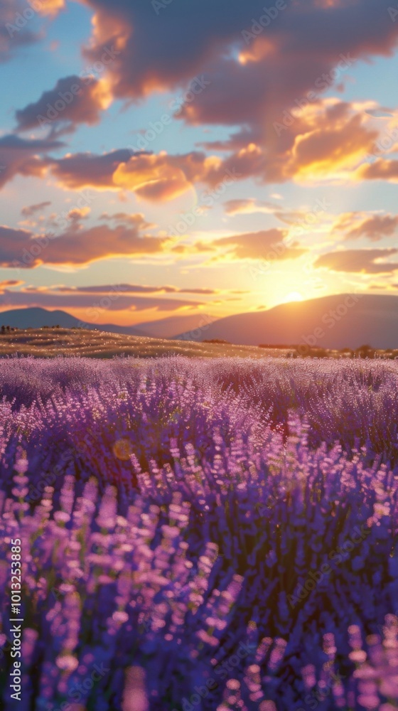 Serene lavender fields under a golden sunset, 4K hyperrealistic photo. Serene lavender fields under a golden sunset, 4K hyperrealistic photo.