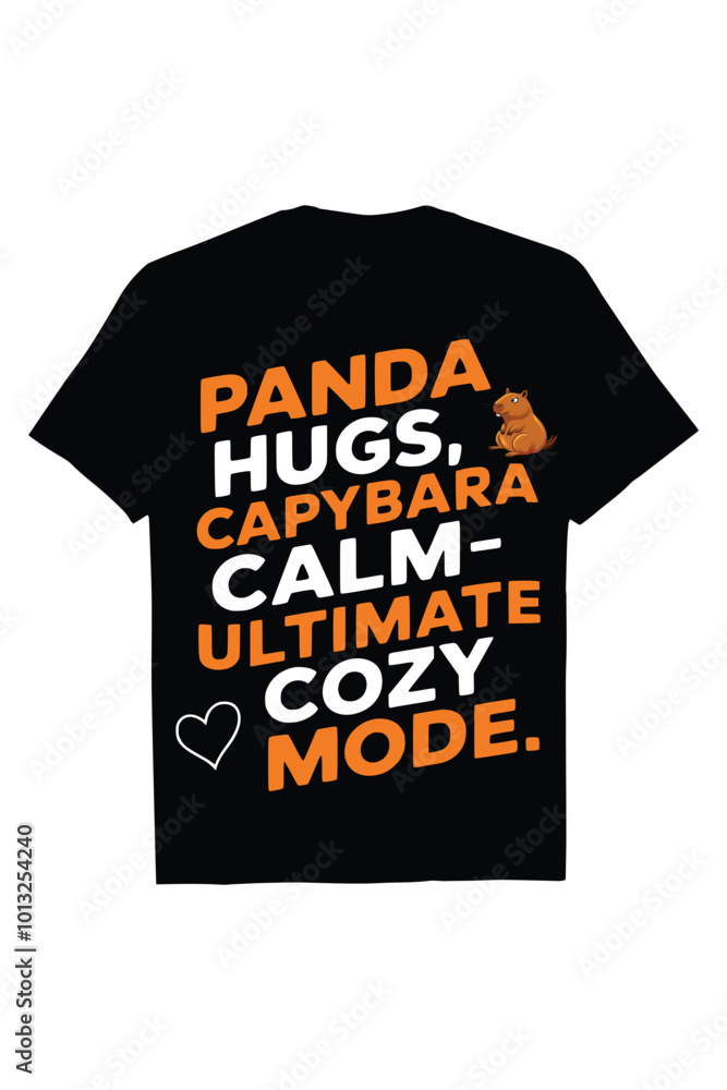 Fototapeta premium Creative Capybara T-shirt Design