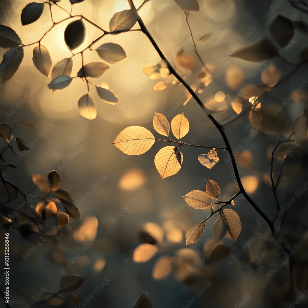 golden autumn leaves in soft light golden autumn leaves in soft light