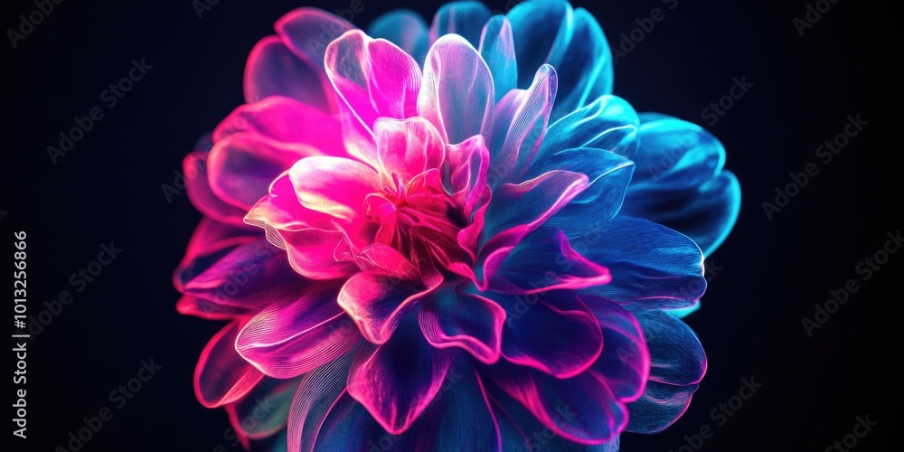 Pink and Blue Flower Close Up Pink and Blue Flower Close Up