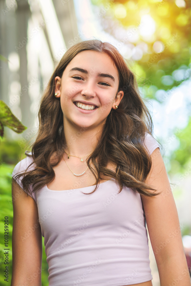 Happy teen girl 11-15 year old. Portrait beautiful woman Happy teen girl 11-15 year old. Portrait beautiful woman