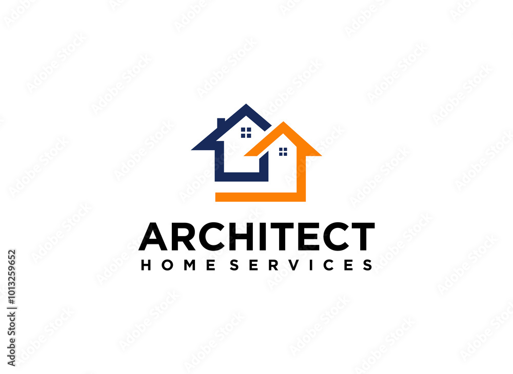 Home icon logo design simple line art style Home icon logo design simple line art style