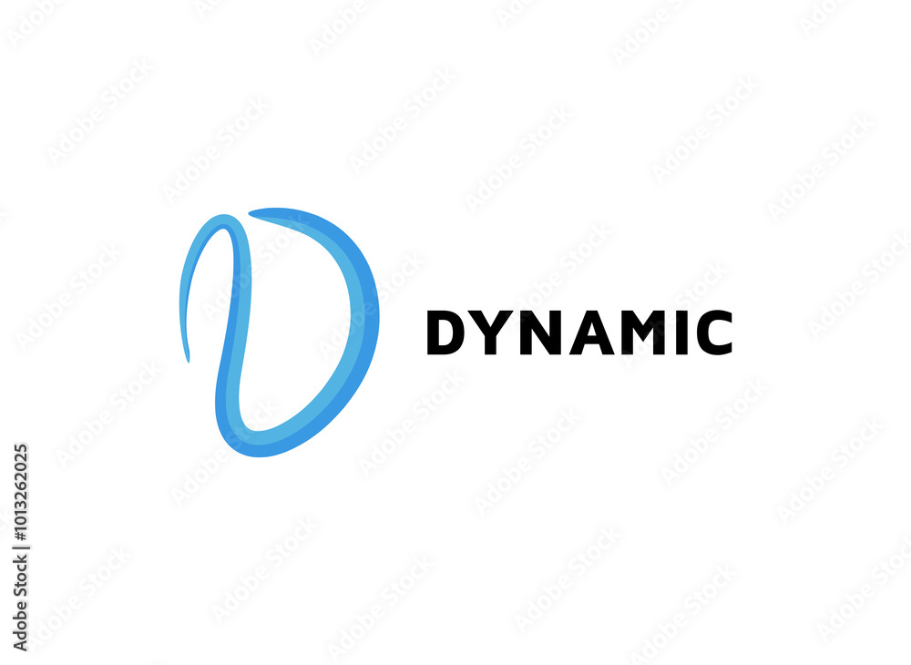 Dynamic Logo Design with Blue Letter D Dynamic Logo Design with Blue Letter D
