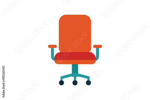 Office chair vector art illustration.