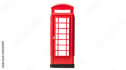 Phone booth isolated on transparent background, PNG