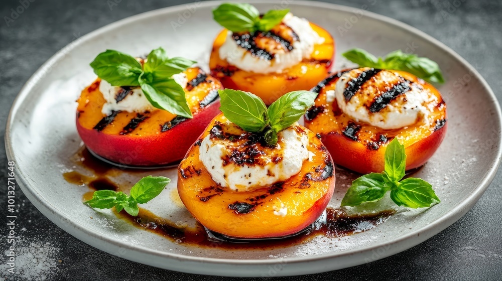 Grilled Peaches with Ricotta and Balsamic Glaze, a summer dessert bursting with flavor, perfect for warm evenings and gatherings. Grilled Peaches with Ricotta and Balsamic Glaze, a summer dessert bursting with flavor, perfect for warm evenings and gatherings.
