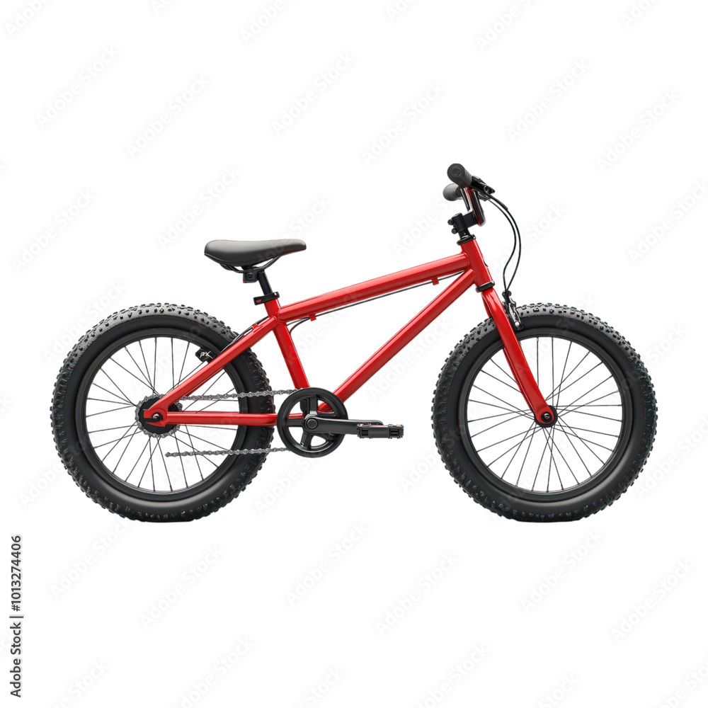 Red Bicycle Isolated On a Transparent Background Red Bicycle Isolated On a Transparent Background
