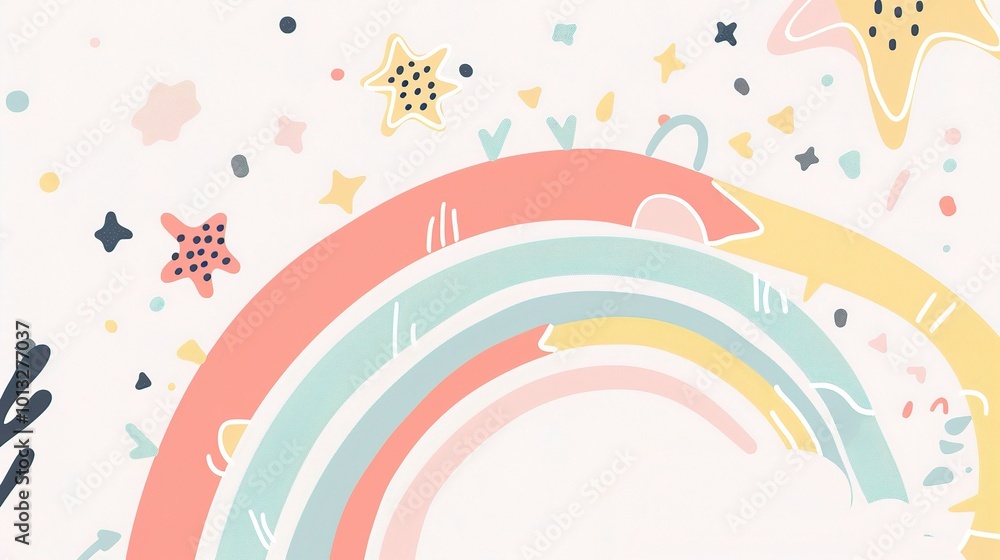 Cute Cartoon Rainbow Background for Children's Day - a delightful and colorful visual. The cute cartoon rainbow backdrop is perfect for celebrating Children's Day Cute Cartoon Rainbow Background for Children's Day - a delightful and colorful visual. The cute cartoon rainbow backdrop is perfect for celebrating Children's Day