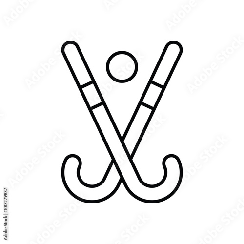 Field Hockey vector icon
